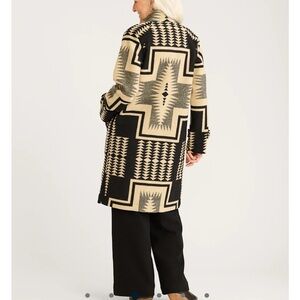 Pendleton Black and Tan Geometric Trench Coat